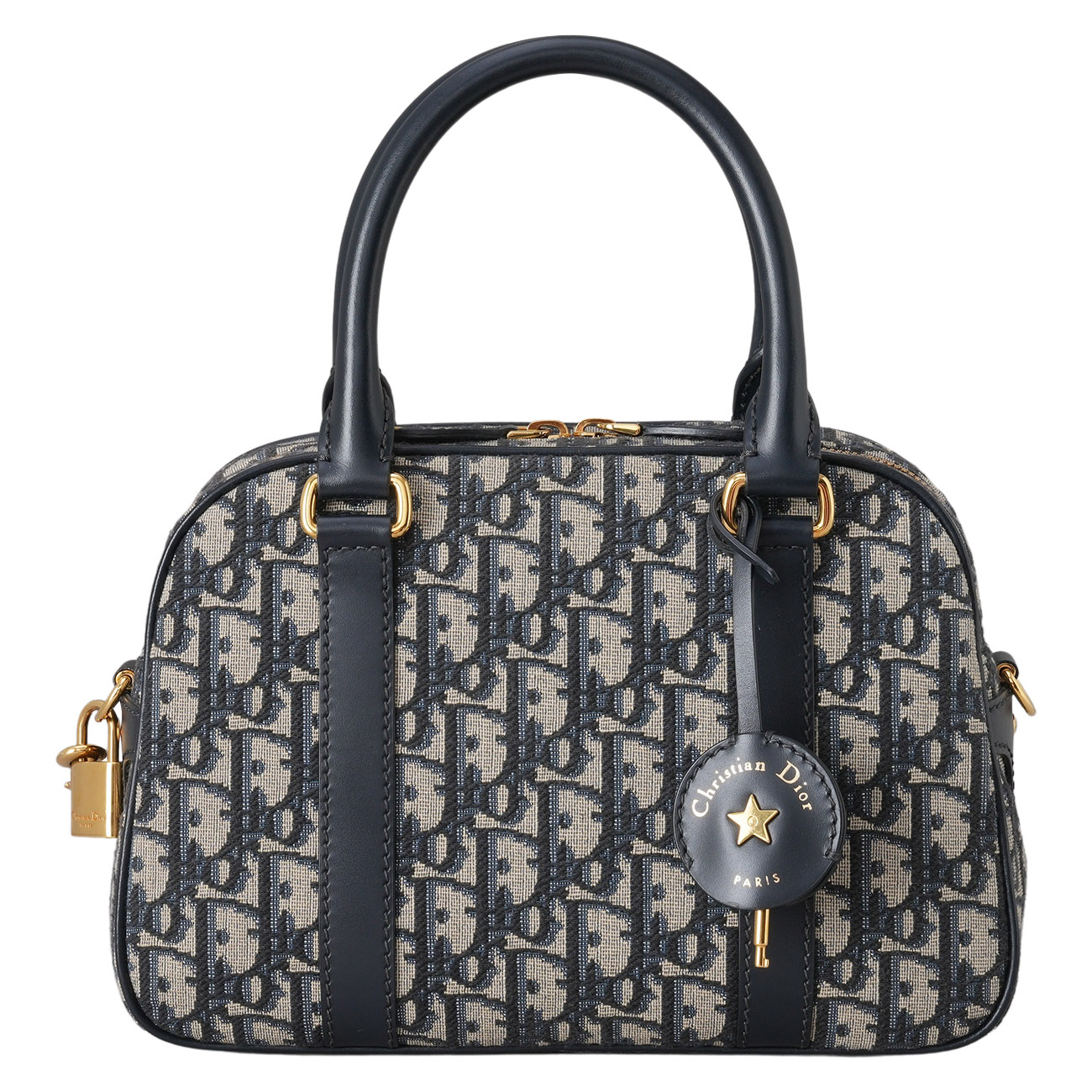 CHRISTIAN DIOR(USED)디올 오블리크 D VIBE 볼링 미디움 백